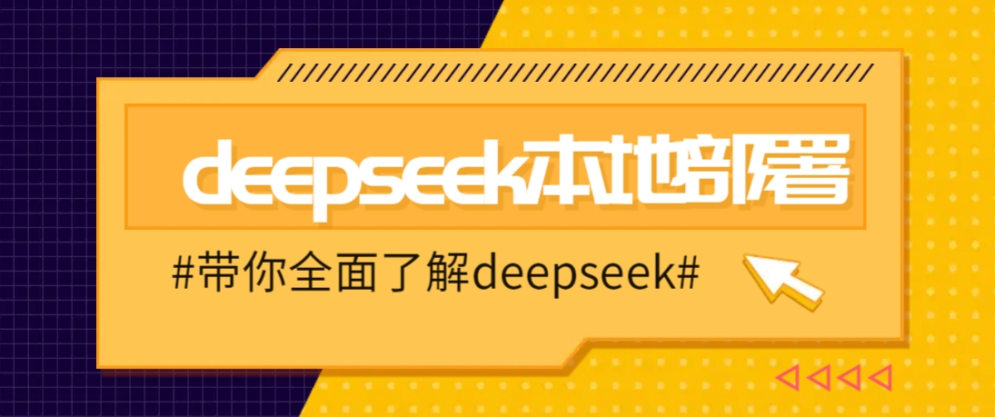 DeepSeek本地部署详细教程，轻松将deepseek部署到你的电脑上-网赚邦---一站式项目拆解教学