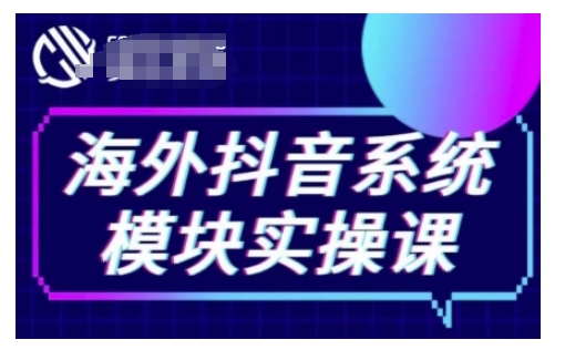 海外抖音Tiktok系统模块实操课，TK短视频带货，TK直播带货，TK小店端实操等-网赚邦---一站式项目拆解教学
