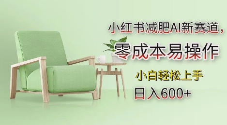 小红书减肥AI新赛道，零成本易操作，日入多张，小白轻松上手【揭秘】-网赚邦---一站式项目拆解教学