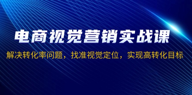 电商视觉营销实战课，解决转化率问题，找准视觉定位，实现高转化目标-网赚邦---一站式项目拆解教学